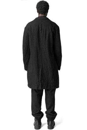 Y's Yohji Yamamoto | AW26 - Shrink wool shop coat, Black MW-J70-101