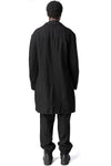 Shrink wool shop coat, Black