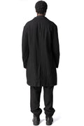 Shrink wool shop coat, Black