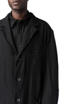Shrink wool shop coat, Black