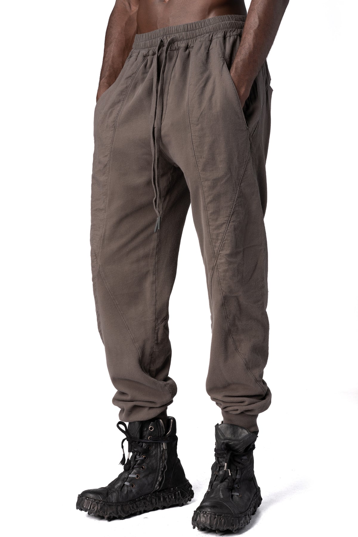 Andrea Ya'Aqov | AW26 - Cotton jogging pants, Mushroom Brown 26MFEB12
