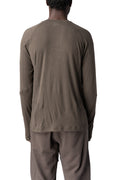 Viscose long sleeve crewneck, Mushroom Brown