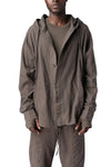 Cotton hooded shirt, Mushroom Brown
