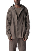 Cotton hooded shirt, Mushroom Brown