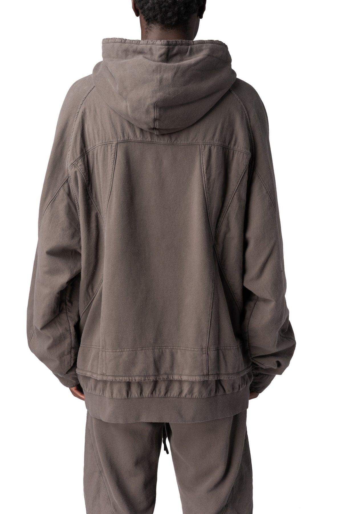 Andrea Ya'Aqov | AW26 - Cotton hoodie, Mushroom Brown 26MFEB14
