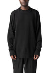 Oversized knitted cashmere wool crewneck, Black