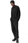 Oversized knitted cashmere wool crewneck, Black