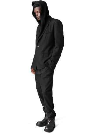 Andrea Ya'Aqov | AW26 - Wool cashmere blazer with hoodie, Black 26MORC64