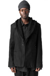 Destroyed knitted cashmere wool beanie, Charcoal