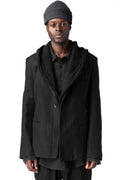 Destroyed knitted cashmere wool beanie, Charcoal