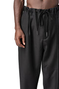 Panelled virgin wool narrow hem pants, Black