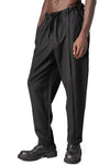 Panelled virgin wool narrow hem pants, Black