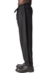 Panelled virgin wool narrow hem pants, Black