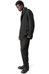 Oversized panelled virgin wool blazer, Black