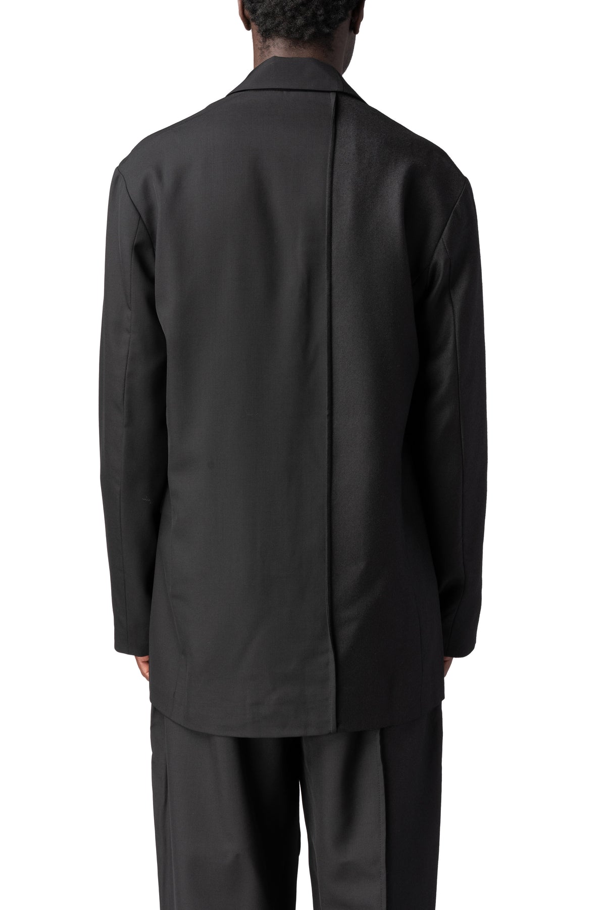 Andrea Ya'Aqov | AW26 - Oversized panelled virgin wool blazer, Black 26MDUT32