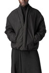 Cropped lightweight padded lyocell jacket, Black