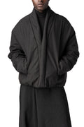 Cropped lightweight padded lyocell jacket, Black