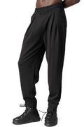 Regular fit embossed fleece trousers, Black