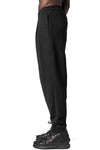 Regular fit embossed fleece trousers, Black