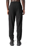 Regular fit embossed fleece trousers, Black