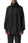 Oversized embossed fleece sweatshirt, Black