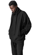 Oversized embossed fleece sweatshirt, Black