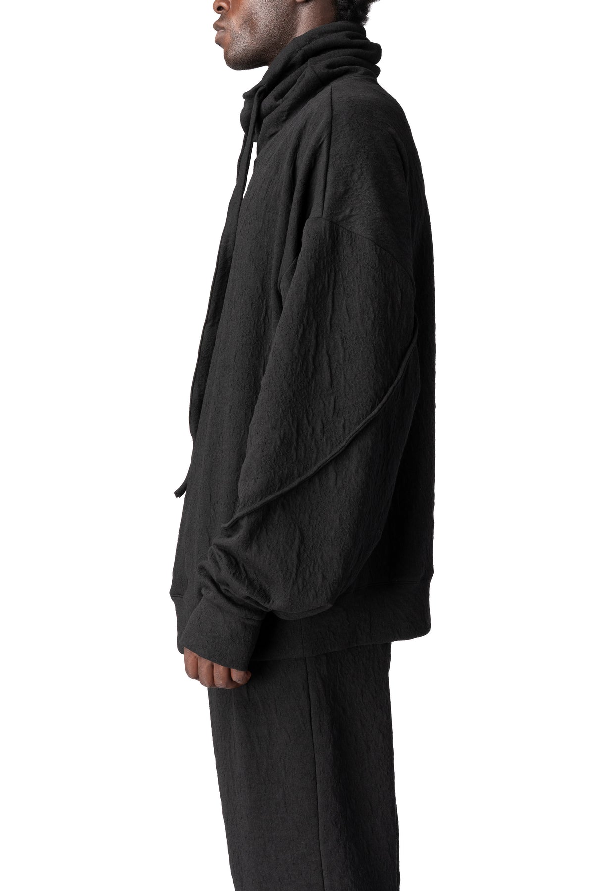 La Haine Inside Us | AW26 - Oversized embossed fleece sweatshirt, Black M1339