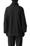 Oversized embossed fleece sweatshirt, Black