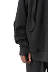 Oversized embossed fleece sweatshirt, Black