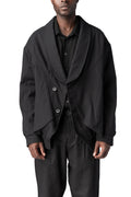 Comfort padded textured cotton jacket, Black