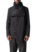 Comfort padded textured cotton jacket, Black