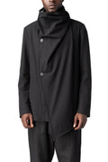Comfort padded textured cotton jacket, Black
