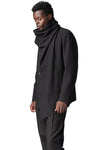 Comfort padded textured cotton jacket, Black