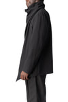 Comfort padded textured cotton jacket, Black