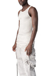 Ribbed long tank top, Plaster
