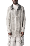 High collar twill shirt, Smog