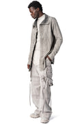 High collar twill shirt, Smog
