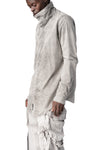 High collar twill shirt, Smog