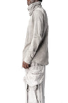 High collar twill shirt, Smog