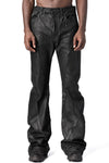 Coated denim flared jeans, Black