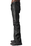 Coated denim flared jeans, Black
