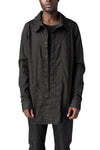 High collar twill shirt, Black