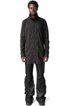 High collar twill shirt, Black