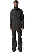 High collar twill shirt, Black