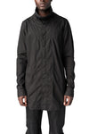 High collar twill shirt, Black