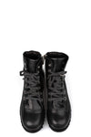 Horse leather high-top zip sneakers