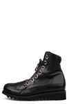 Horse leather high-top zip sneakers