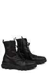 Laced calf leather zip combat boots | RIGHT BALANCE