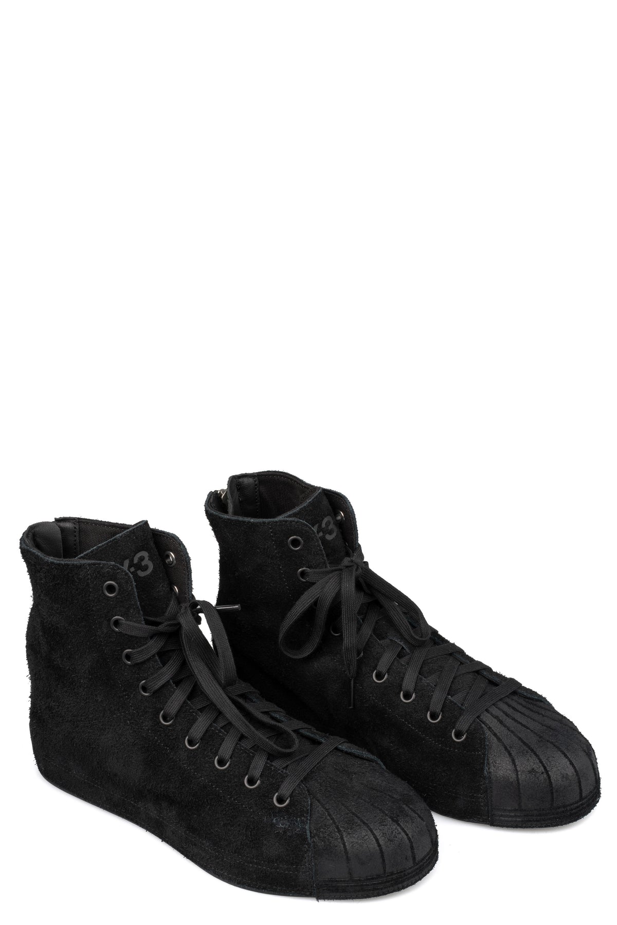 Nizzastar high top reversed leather sneaker, Black