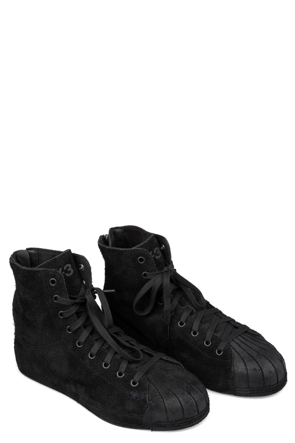 Nizzastar high top reversed leather sneaker, Black